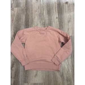 Pact Womens Organic Cotton French Terry Raglan Crewneck Sweatshirt Pink Size M